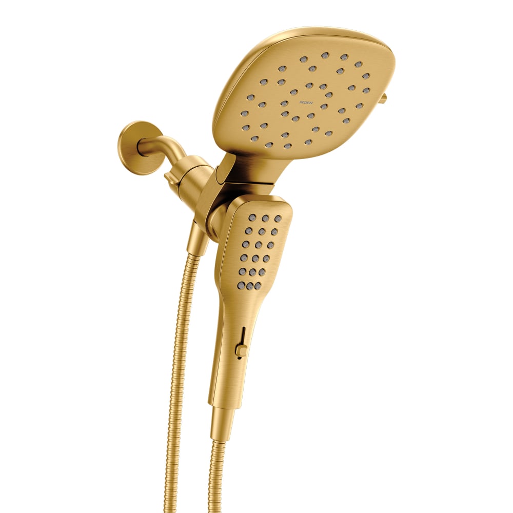 Moen Verso 2.5 GPM Multi Function Shower Head with Hand Shower, Infiniti™ Dial, and Magnetix® Technology Brushed Gold