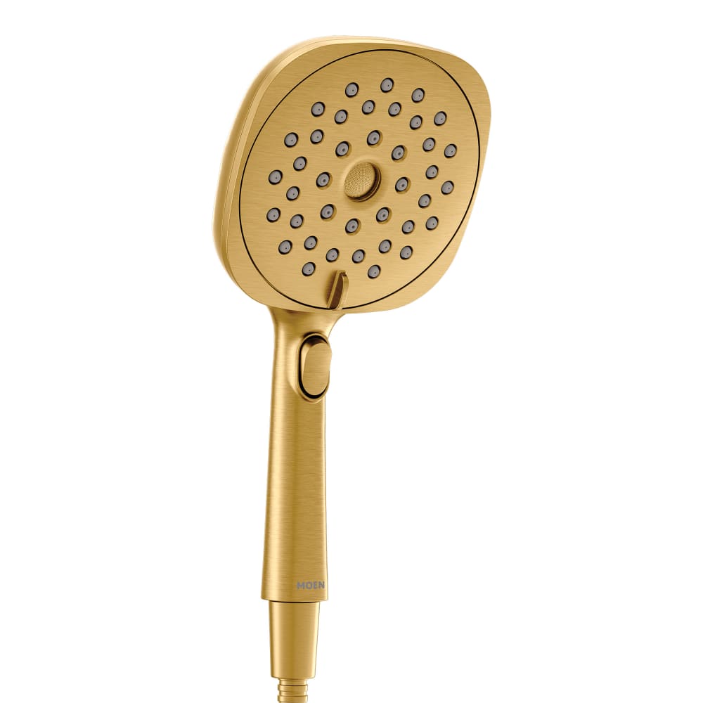 Moen Verso 1.75 GPM Multi Function Hand Shower with Infiniti™ Dial and Magnetix® Technology - Includes Hose Brushed Gold