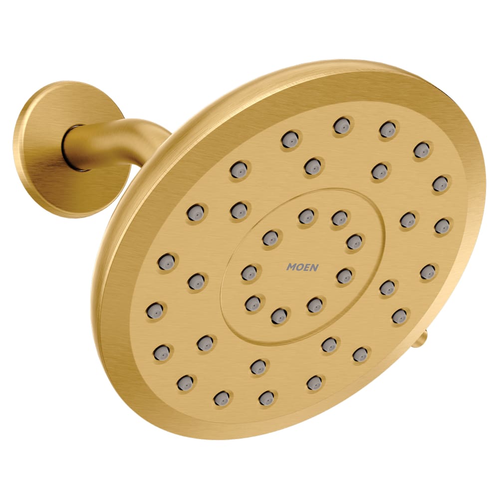 Moen Verso 2.5 GPM Multi Function Round Shower Head with Infiniti™ Dial Brushed Gold