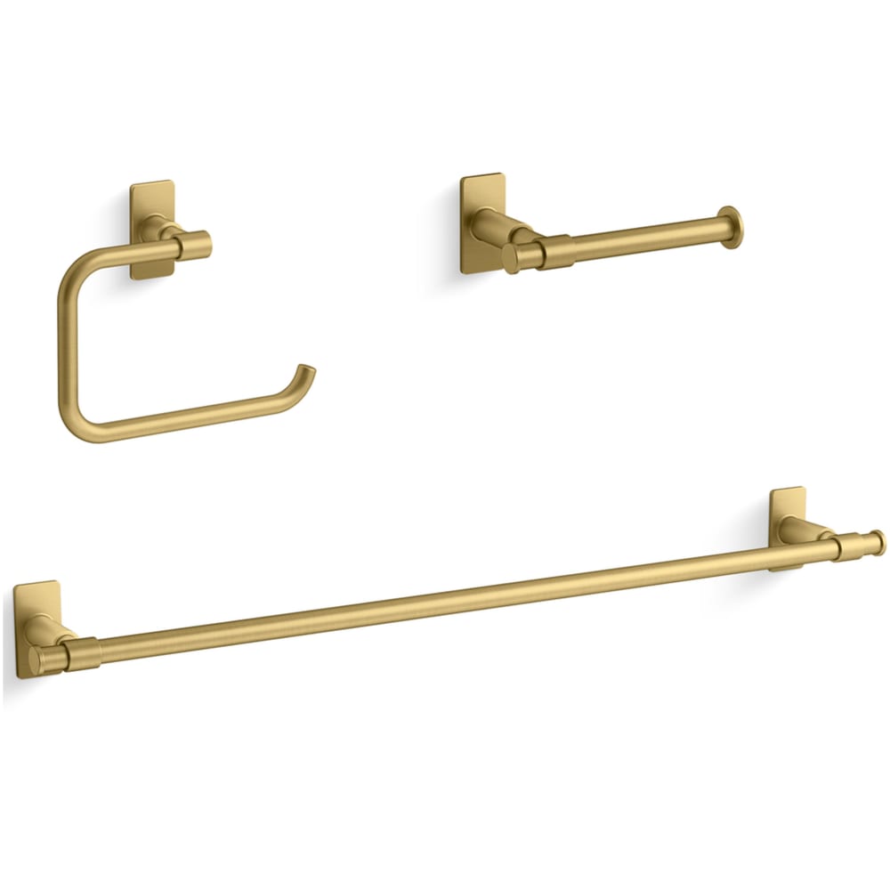 Castia by Studio McGee Bath Suite Accessory Package Featuring 24" Towel Bar, Tissue Holder, and Towel Ring