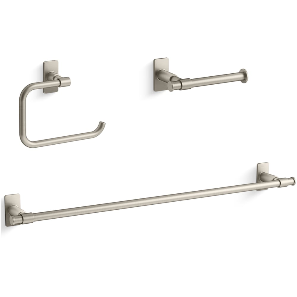 Castia by Studio McGee Bath Suite Accessory Package Featuring 24" Towel Bar, Tissue Holder, and Towel Ring