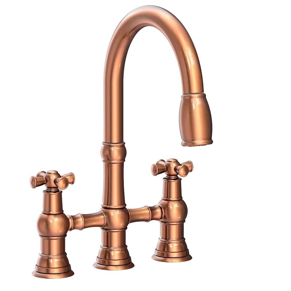 Jacobean 1.8 GPM Widespread Bridge Pull Down Kitchen Faucet