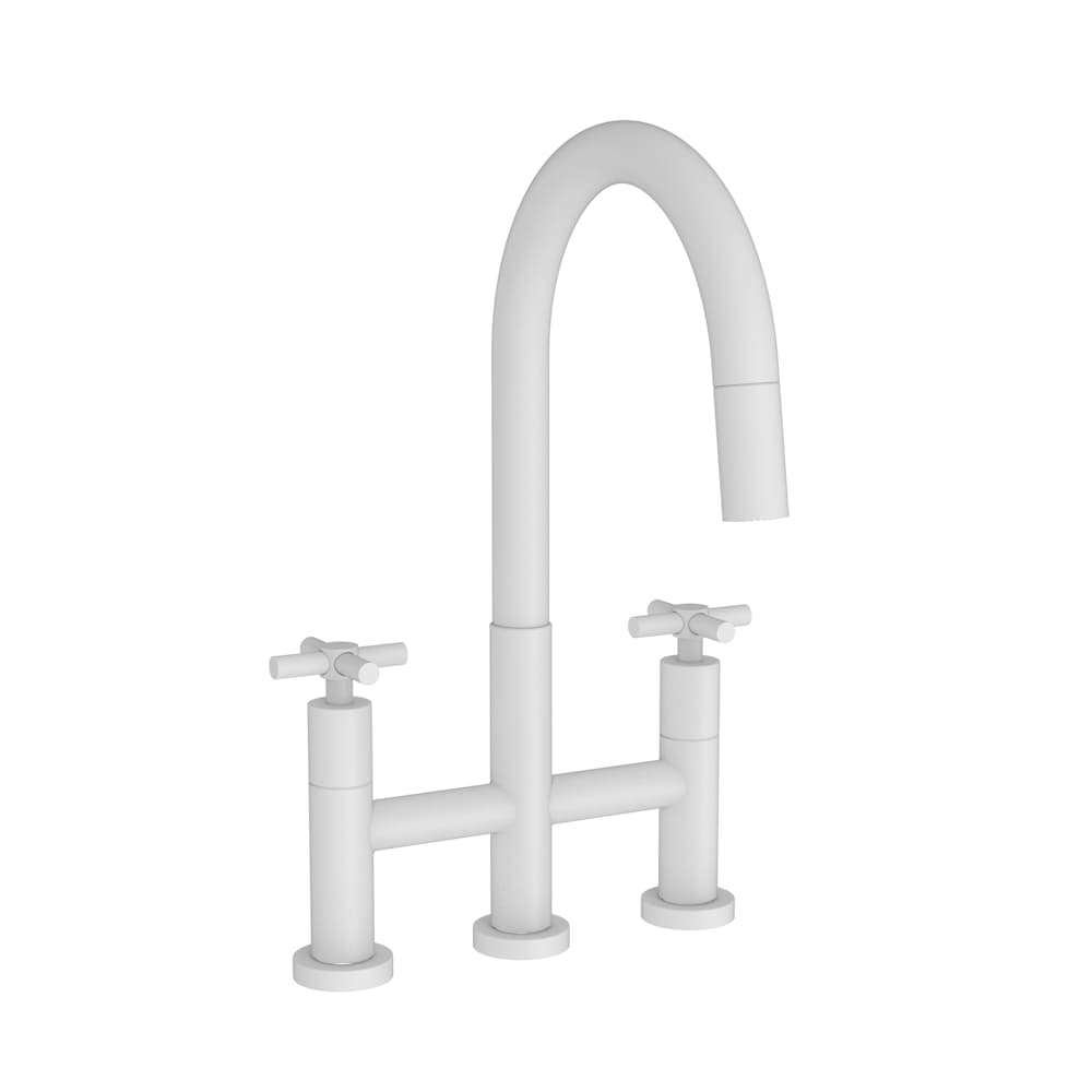 East Linear 1.8 GPM Widespread Bridge Pull Down Kitchen Faucet