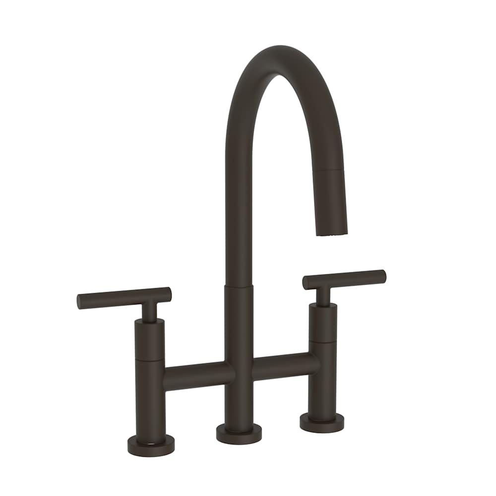 East Linear 1.8 GPM Widespread Bridge Pull Down Kitchen Faucet