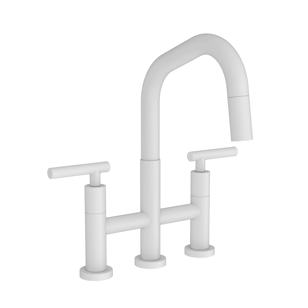 East Square 1.8 GPM Widespread Bridge Pull Down Kitchen Faucet