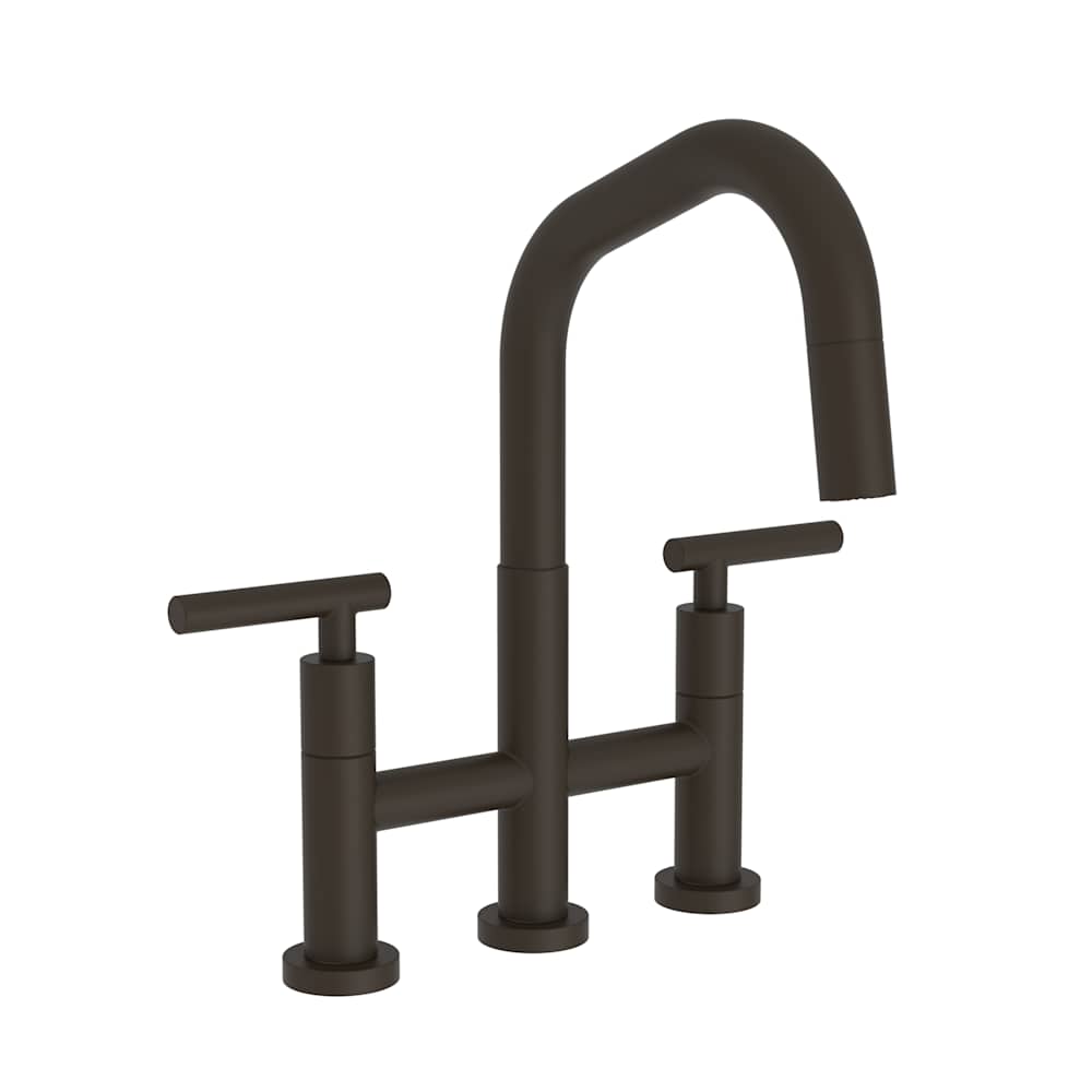 East Square 1.8 GPM Widespread Bridge Pull Down Kitchen Faucet
