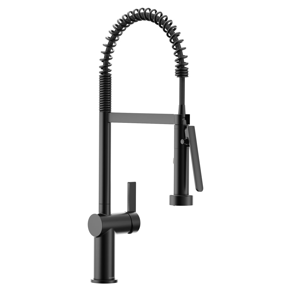 Moen Cia 1.5 GPM Pre-Rinse Semi-Professional Pull Down Kitchen Faucet with Power Boost Pro Spray Matte Black