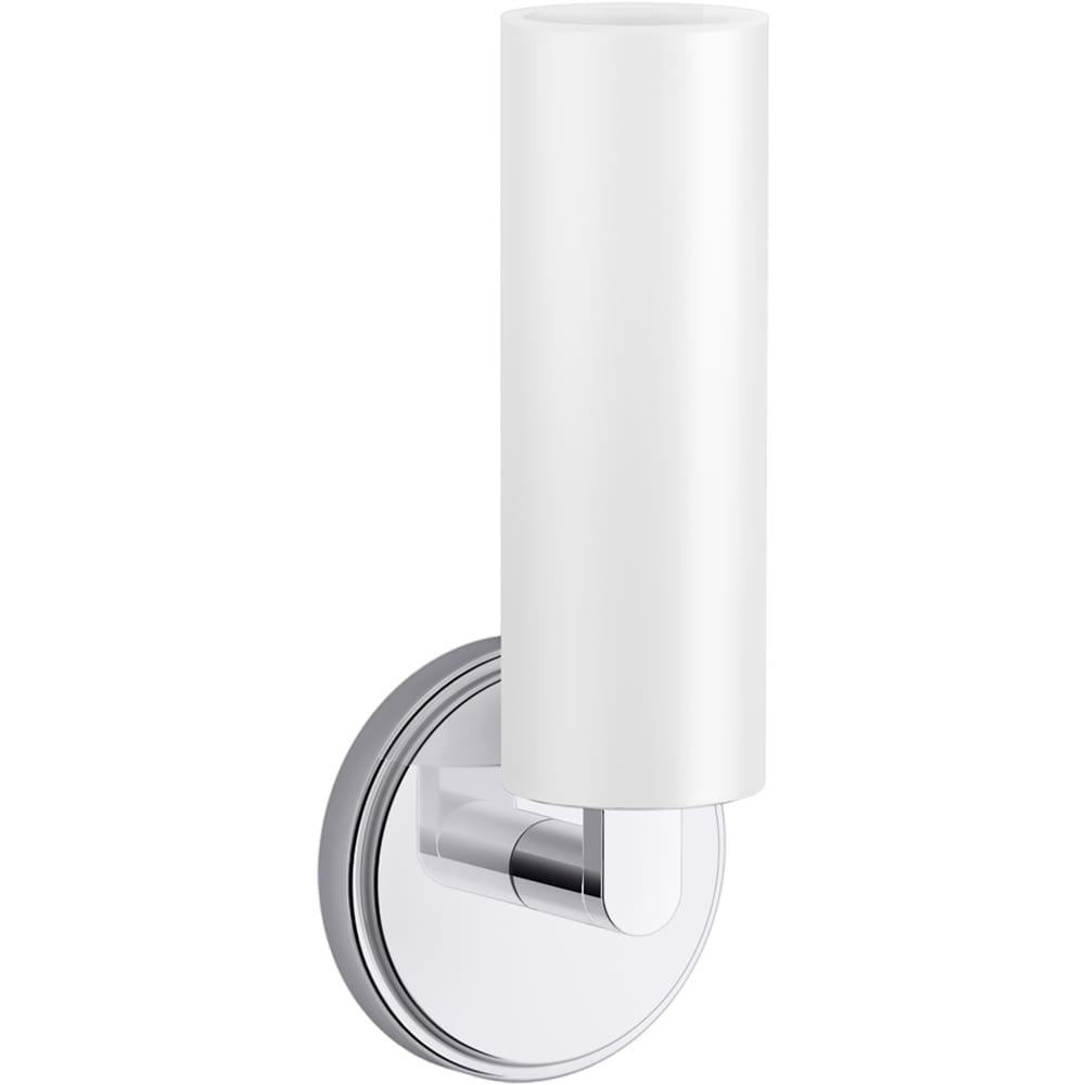 Crue 11" Tall Bathroom Sconce with Frosted Glass Shade