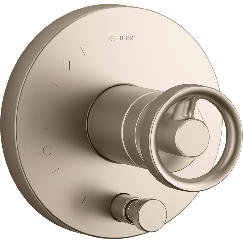 Components Single Function Pressure Balanced Valve Trim Only with Single Knob Handle and Integrated Diverter - Less Rough In