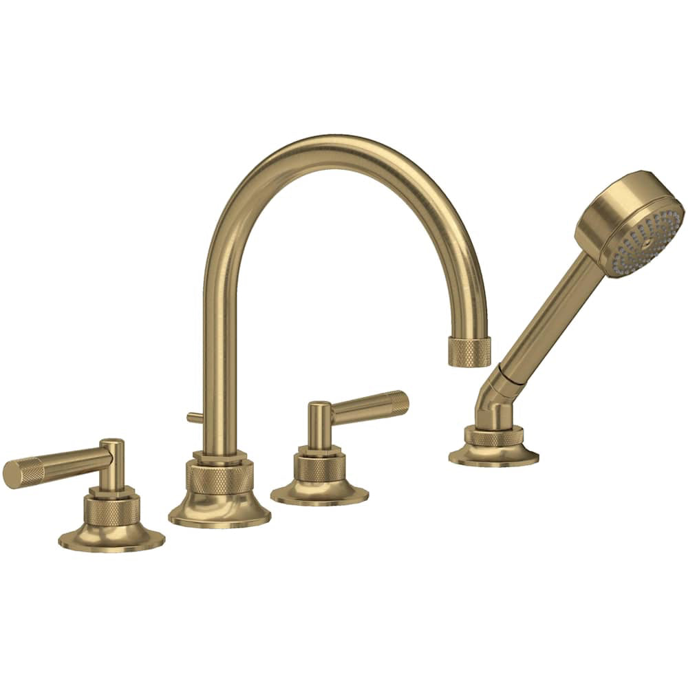 Graceline Deck Mounted Roman Tub Filler with Built-In Diverter - Includes Hand Shower