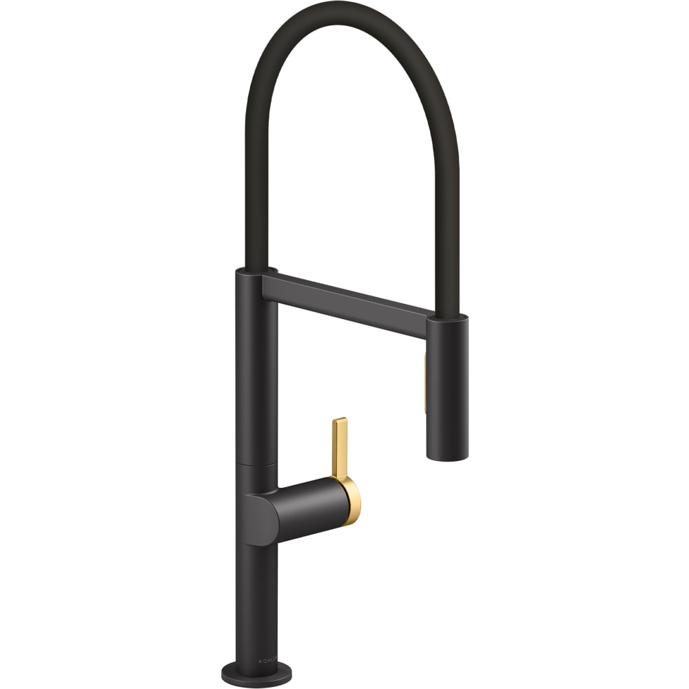 Components 1.5 GPM Single Hole Pre-Rinse Pull Down Semi-Professional Kitchen Faucet with Two Function MasterClean Sprayhead, DockNetik and Sweep Spray