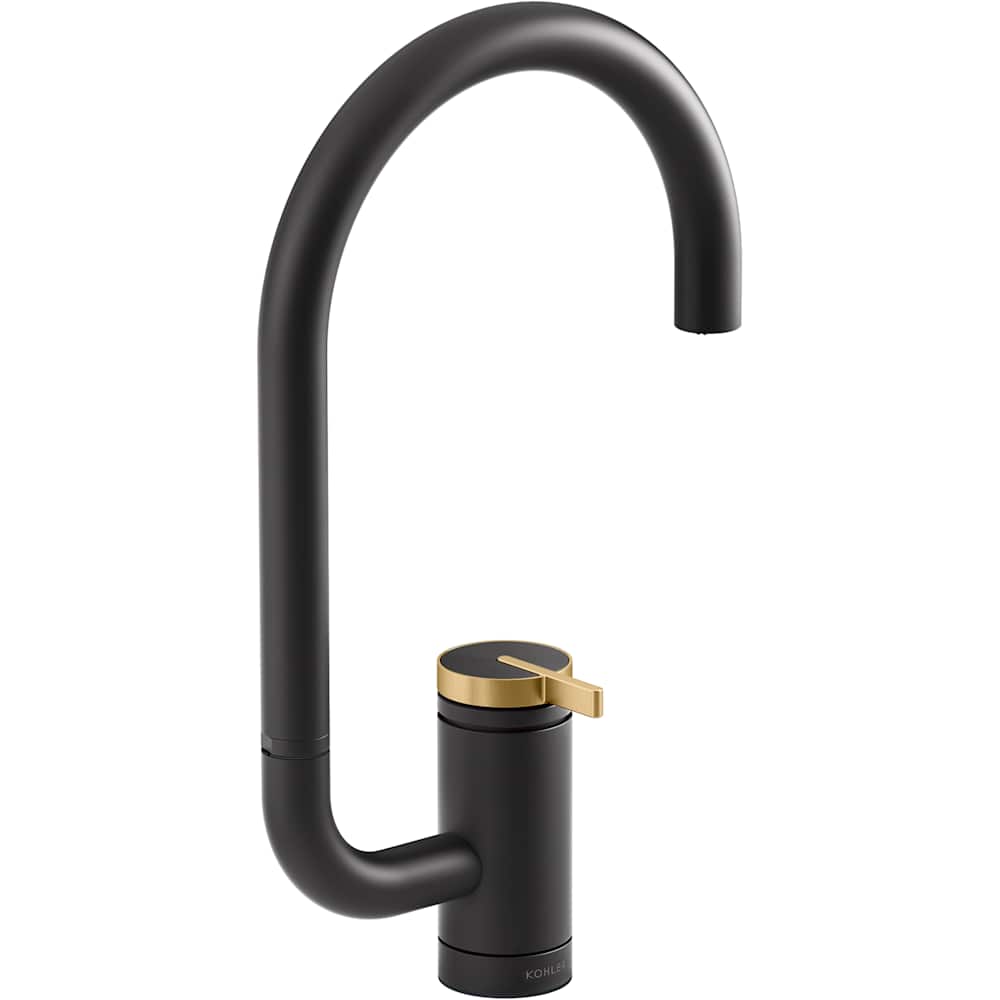 Components 1.5 GPM Single Hole Bar Faucet with Extended Reach High-Arch Swivel Spout and Two Function Aerator with SoftRinse Spray