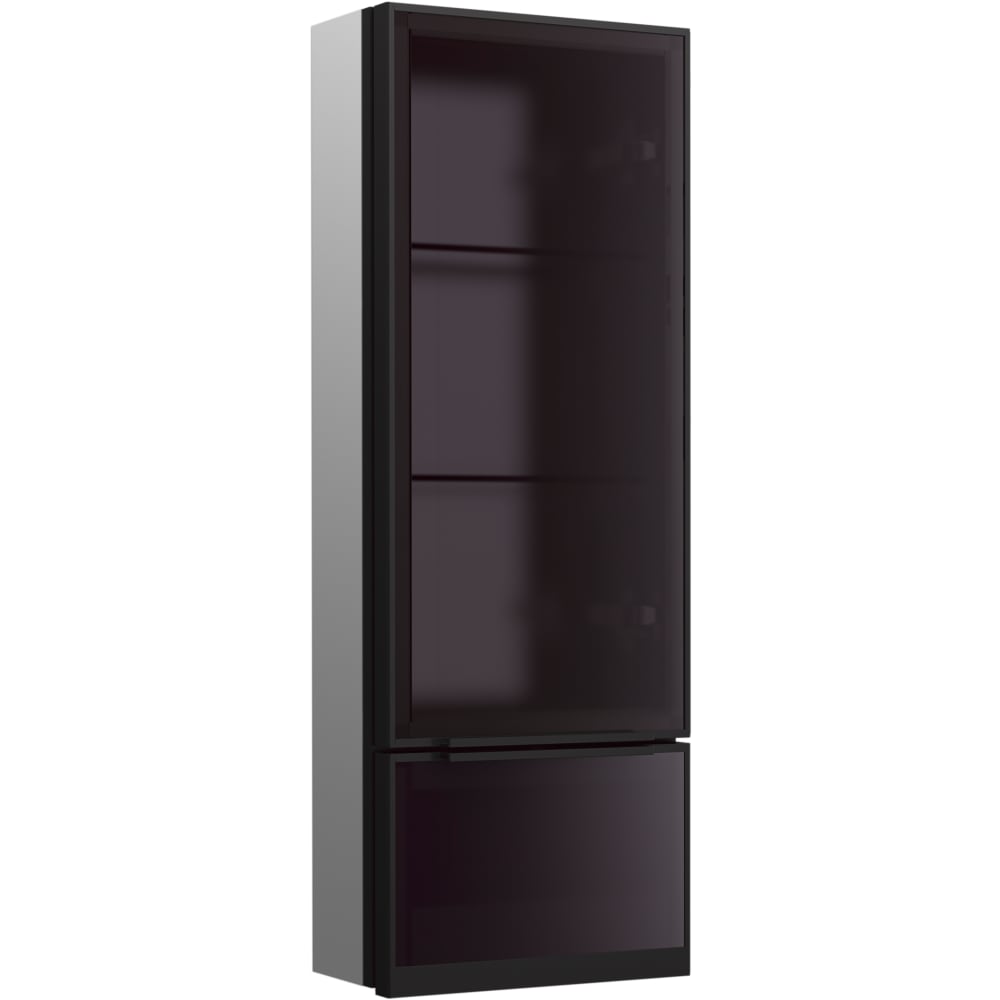 Collage 11-13/16" x 31-11/16" Lighted Single Door Framed Medicine Cabinet with Showcase Glass and Right Hinge