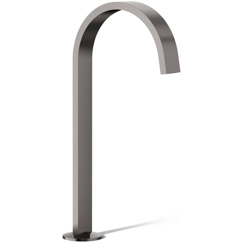 Components 1.2 GPM Vessel Widespread Bathroom Faucet with Ribbon Design Spout and Drain Assembly - Less Handles