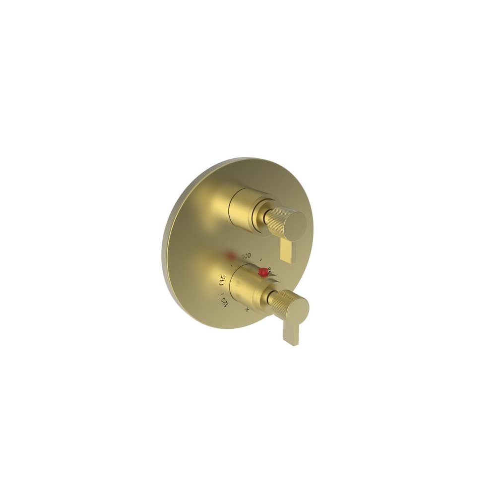 Pardees Four Function Thermostatic Valve Trim Only with Dual Lever Handles, Integrated Diverter, and Volume Control - Less Rough In