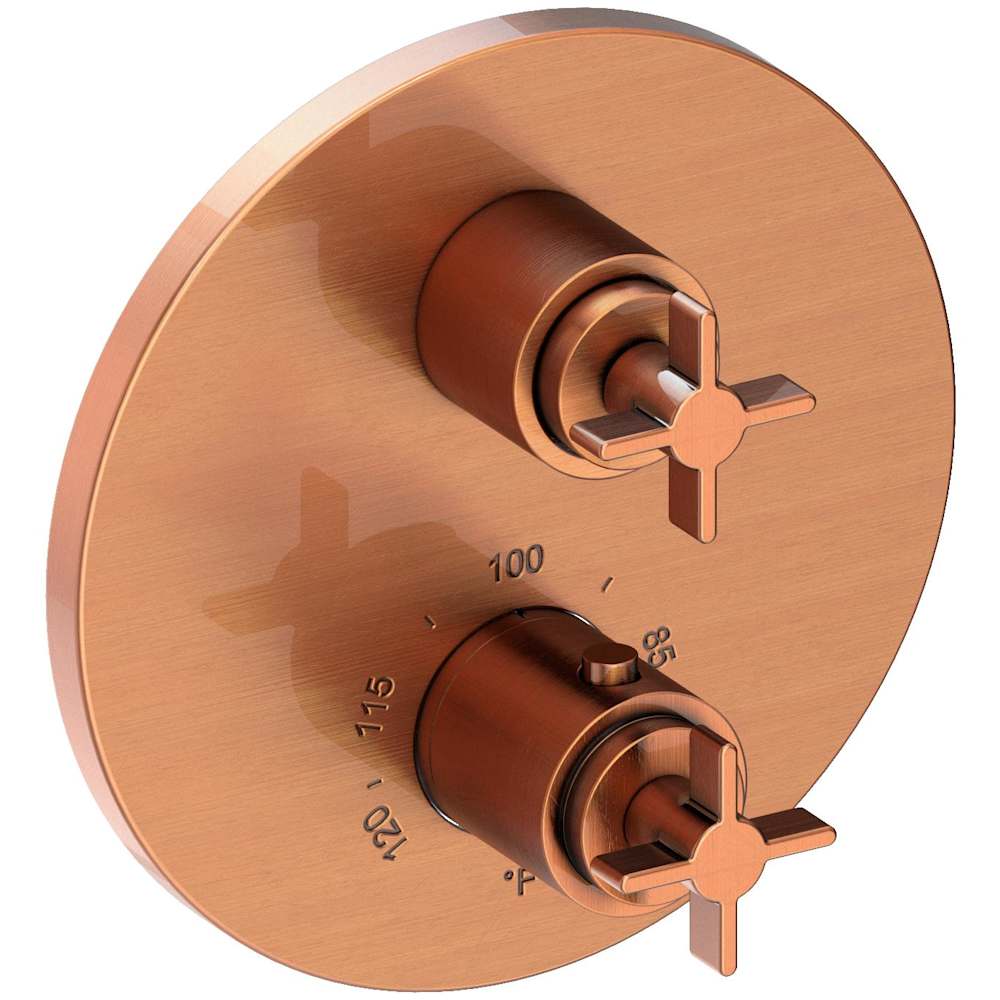 Tolmin Thermostatic Valve Trim Only with 2 Cross Handles - Less Rough In