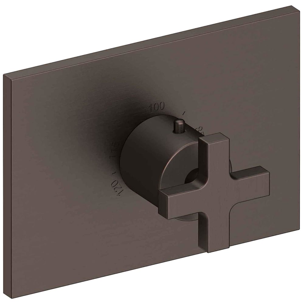 Secant Thermostatic Valve Trim Only with Single Cross Handle and Diverter Functionality - Less Rough In