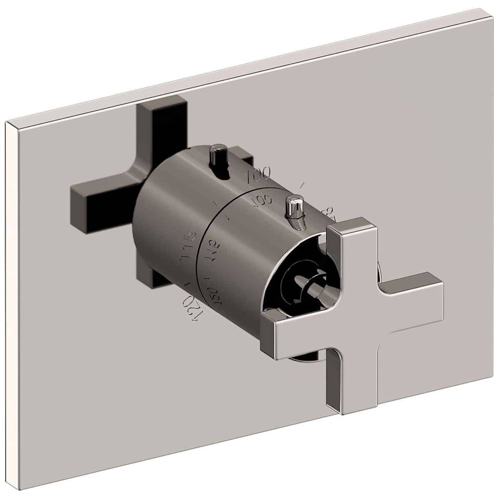Secant Thermostatic Valve Trim Only with Single Cross Handle and Diverter Functionality - Less Rough In
