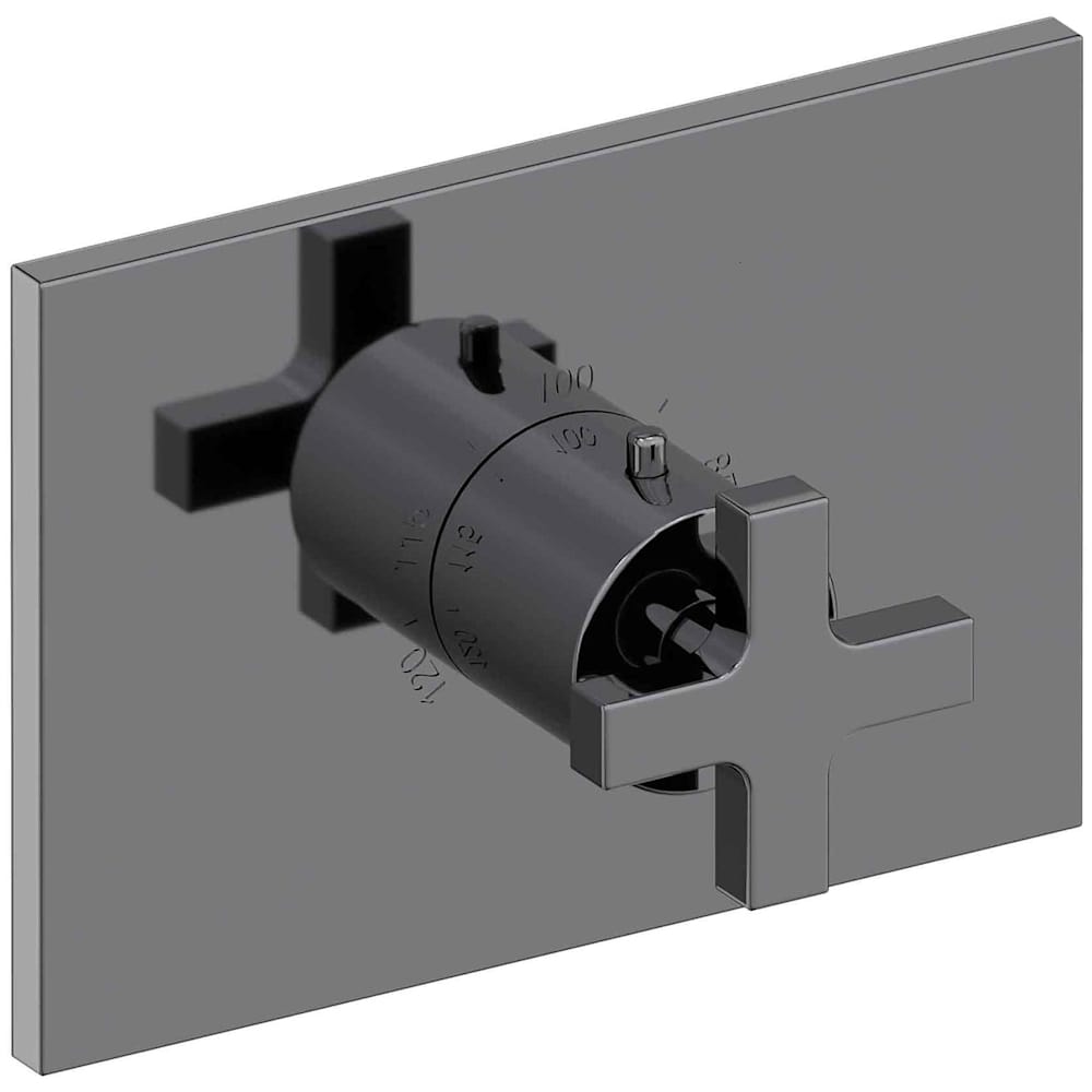 Secant Thermostatic Valve Trim Only with Single Cross Handle and Diverter Functionality - Less Rough In