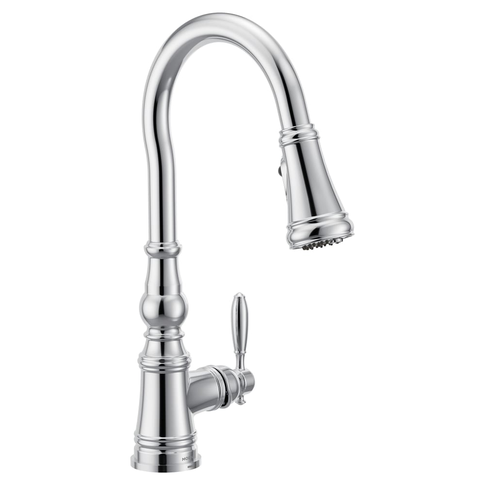 Moen Weymouth 1.5 GPM Single Hole Pull Down Kitchen Faucet Chrome
