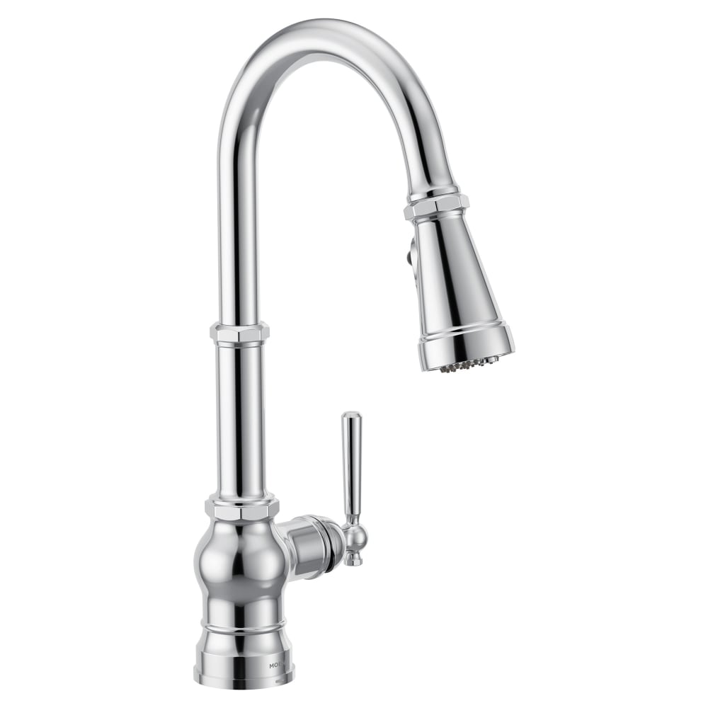 Moen Paterson 1.5 GPM Single Hole Pull Down Kitchen Faucet Chrome