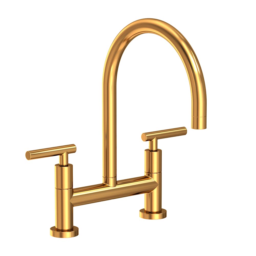 East Linear 1.8 GPM Widespread Bridge Kitchen Faucet with Lever Handles