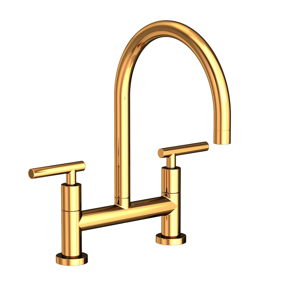 East Linear 1.8 GPM Widespread Bridge Kitchen Faucet with Lever Handles