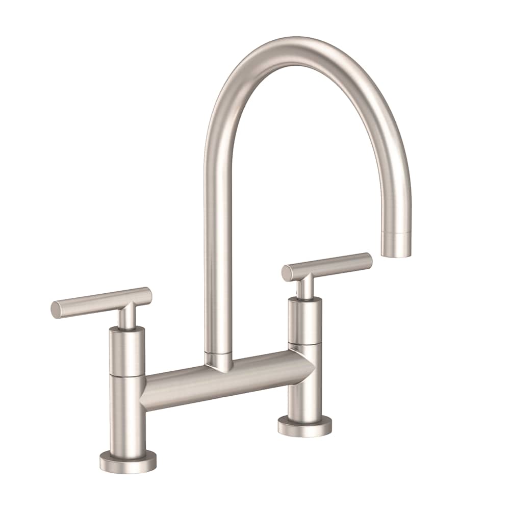 East Linear 1.8 GPM Widespread Bridge Kitchen Faucet with Lever Handles
