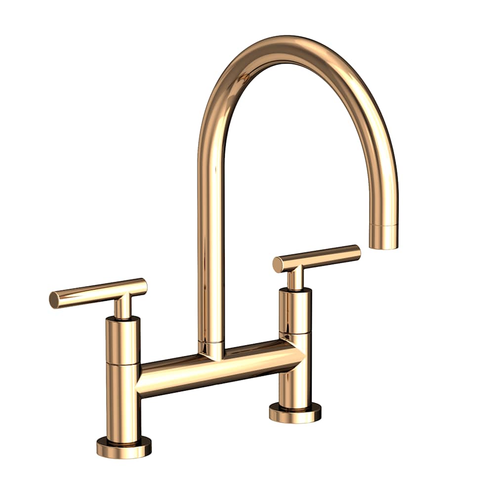 East Linear 1.8 GPM Widespread Bridge Kitchen Faucet with Lever Handles