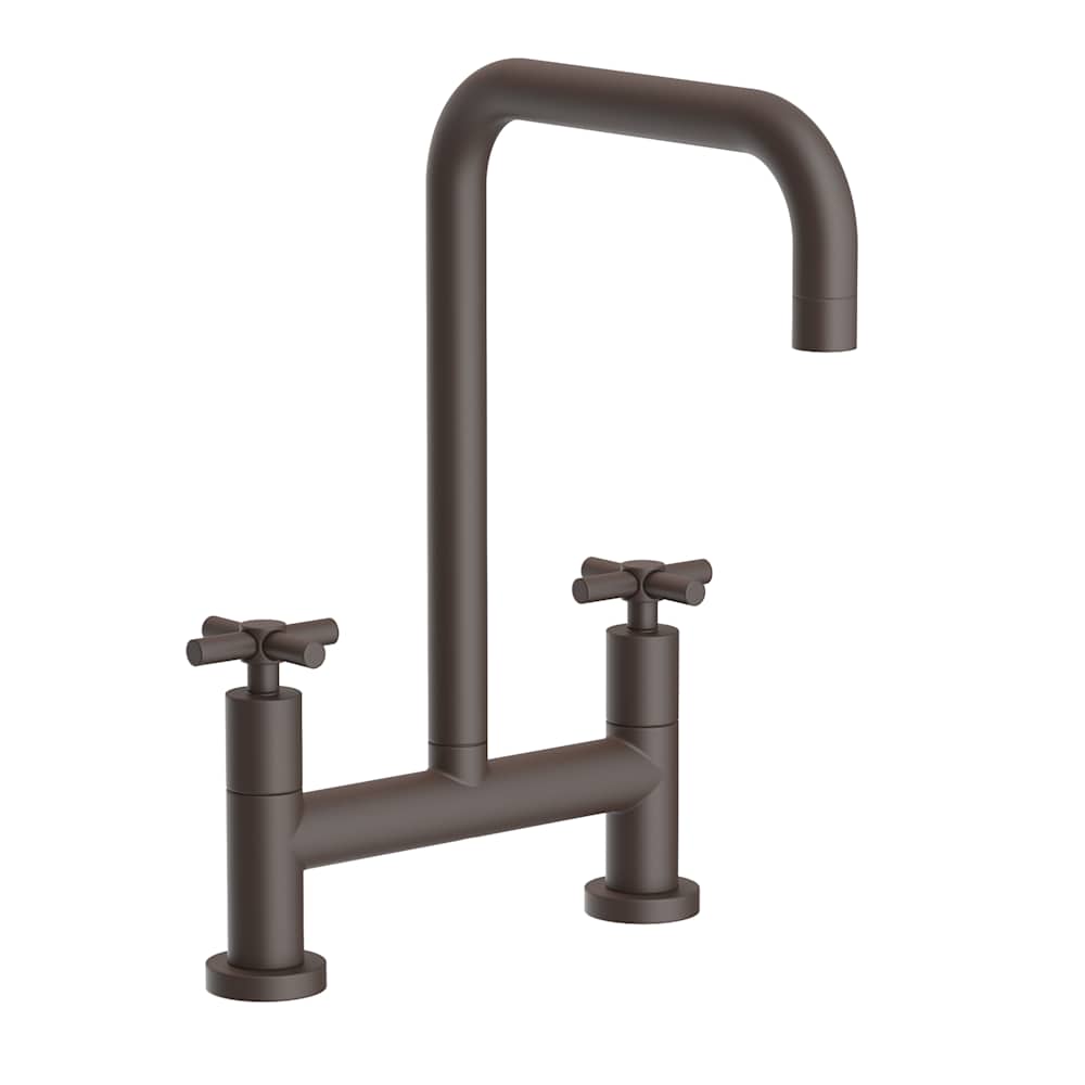 East Square 1.8 GPM Widespread Bridge Kitchen Faucet with Cross Handles