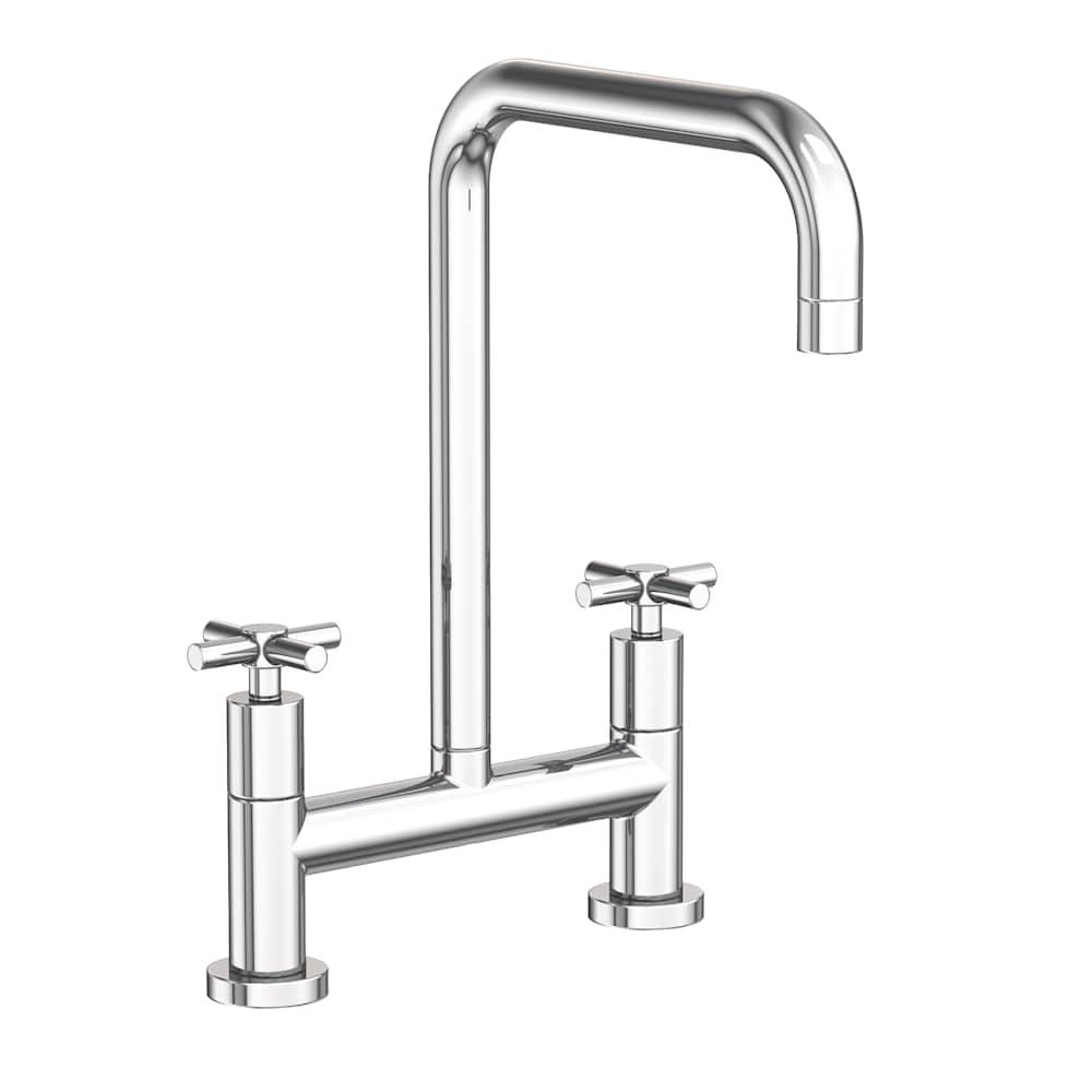 East Square 1.8 GPM Widespread Bridge Kitchen Faucet with Cross Handles