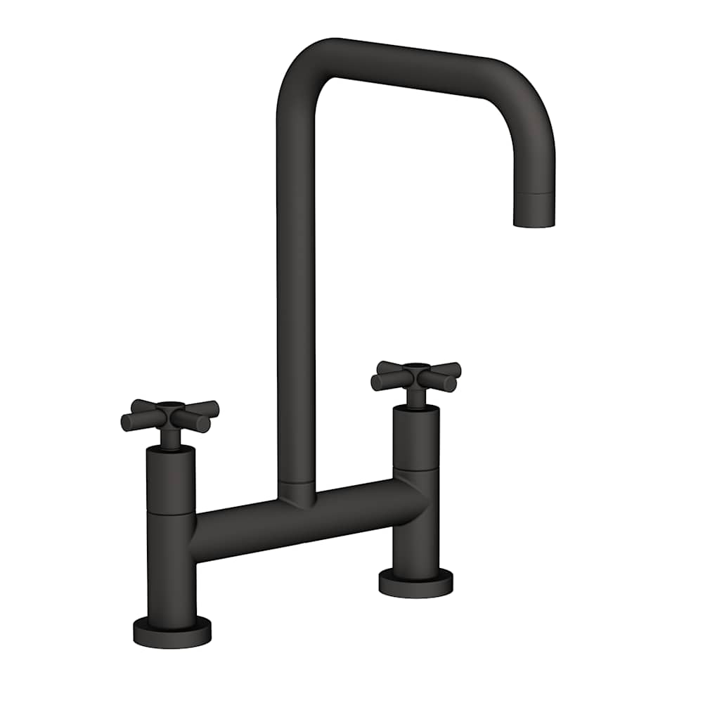 East Square 1.8 GPM Widespread Bridge Kitchen Faucet with Cross Handles