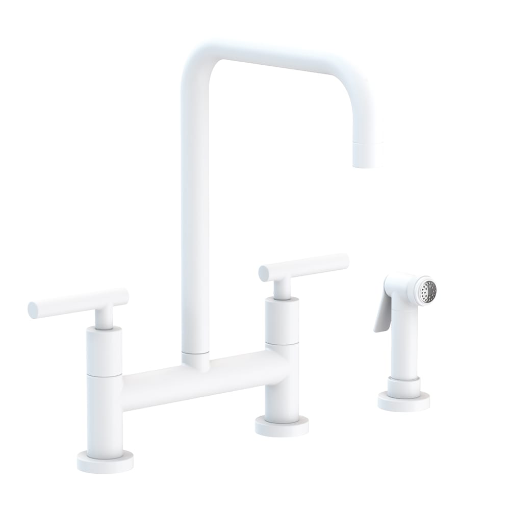 East Square 1.8 GPM Widespread Bridge Kitchen Faucet with Lever Handles - Includes Side Spray