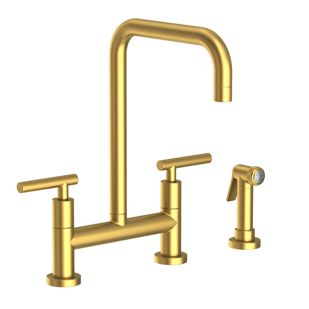 East Square 1.8 GPM Widespread Bridge Kitchen Faucet with Lever Handles - Includes Side Spray