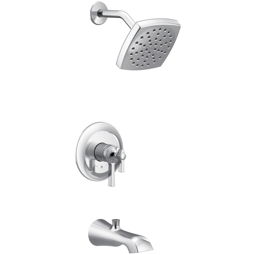 Moen Annex Shower System with 2.5 GPM Rain Shower Head, Slide Bar, Shower Arm, and Hand Shower Chrome