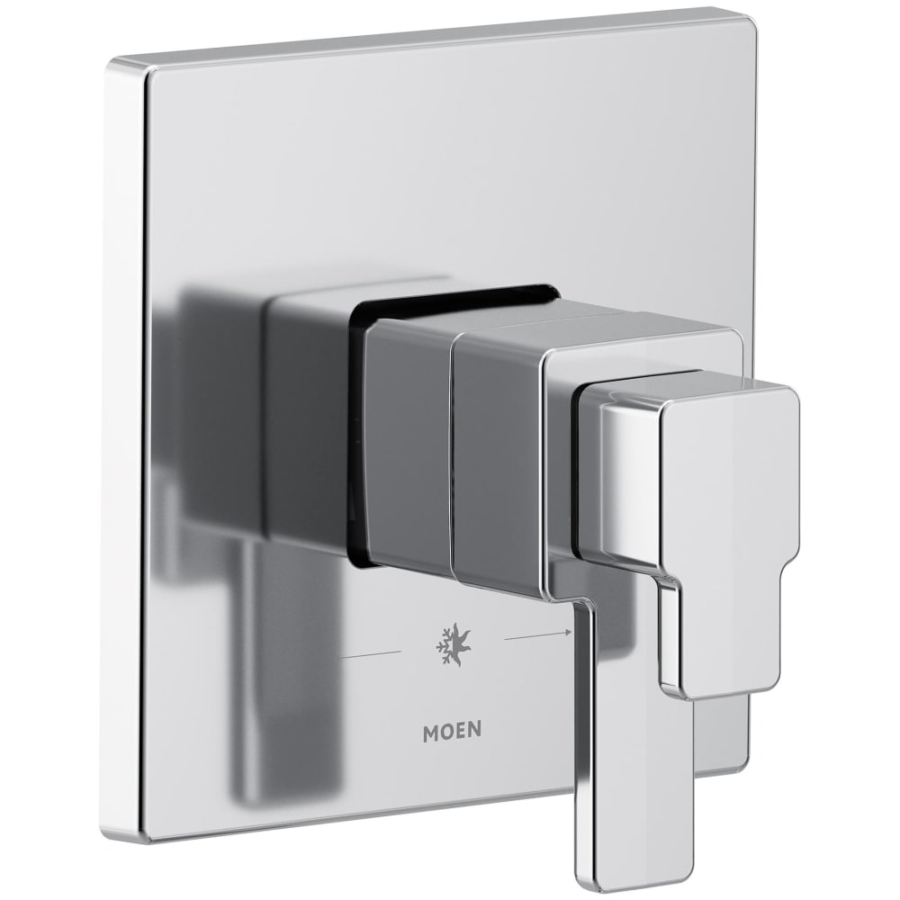 Moen U by Moen Smart Shower 2-Outlet Digital Shower Controller with 1/2" Connections, Wifi Technology, Thermostatic Shower Valve, and Backup Battery Kit Matte Black