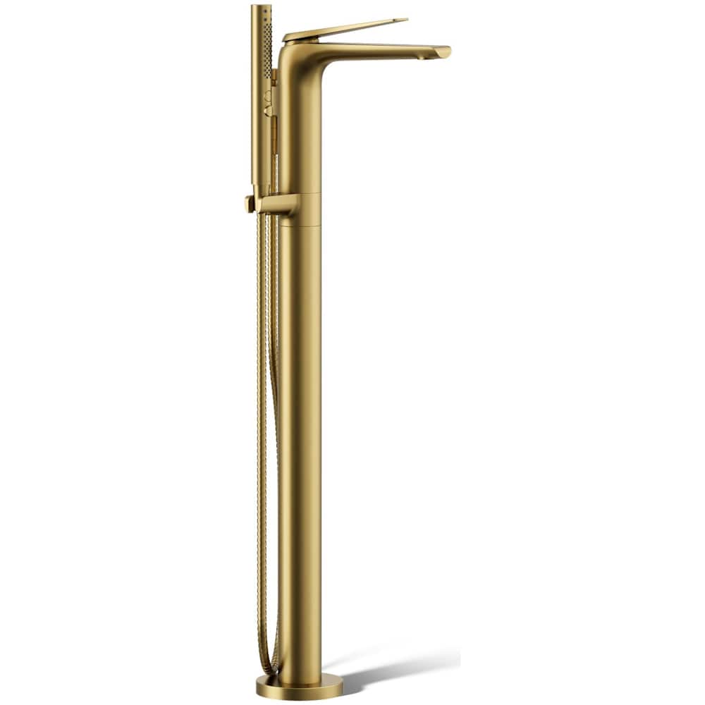 Avid Floor Mounted Tub Filler with Built-In Diverter -Includes 1.75 GPM Multi Function Hand Shower