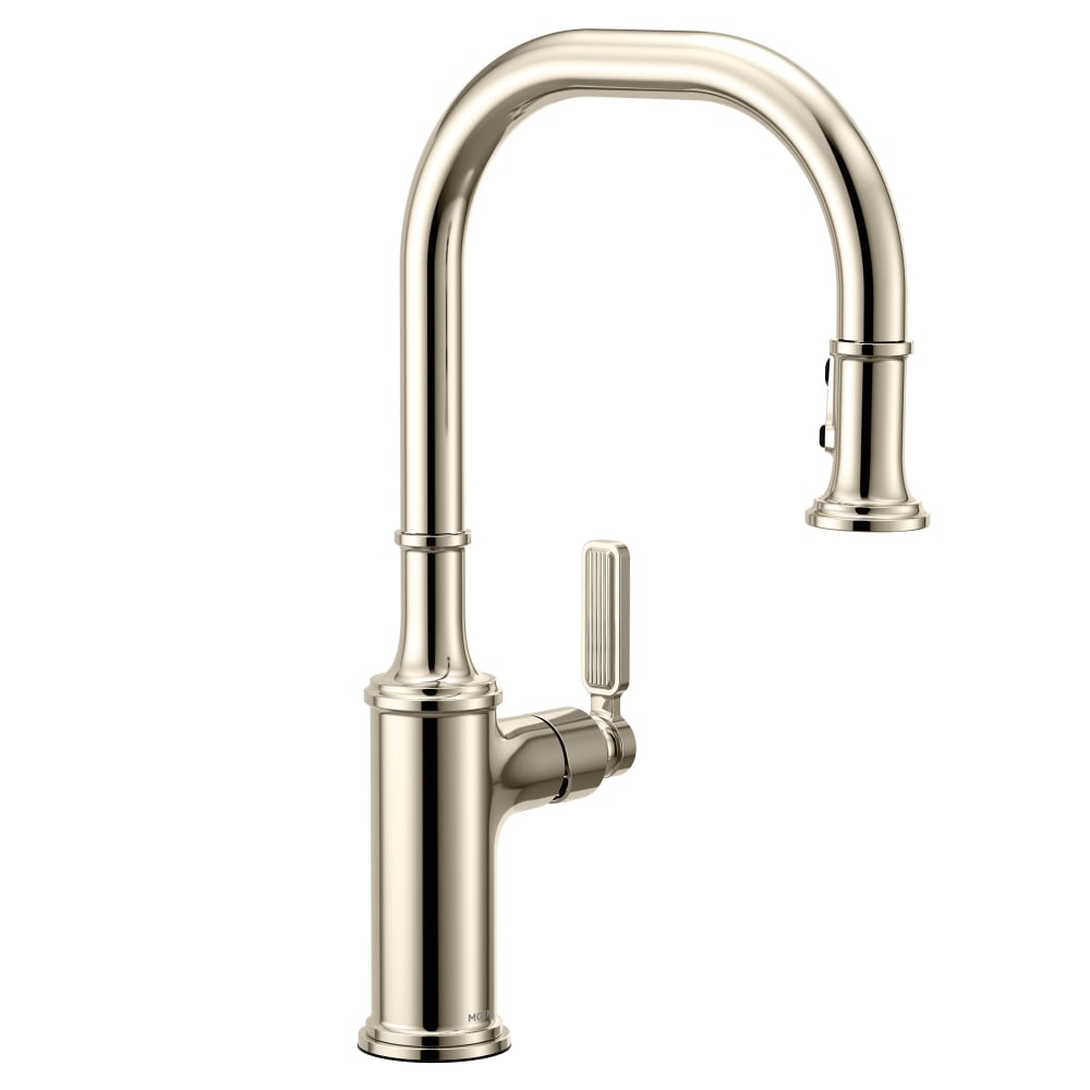 Moen Smyth 1.5 GPM Single Hole Kitchen Faucet Polished Nickel