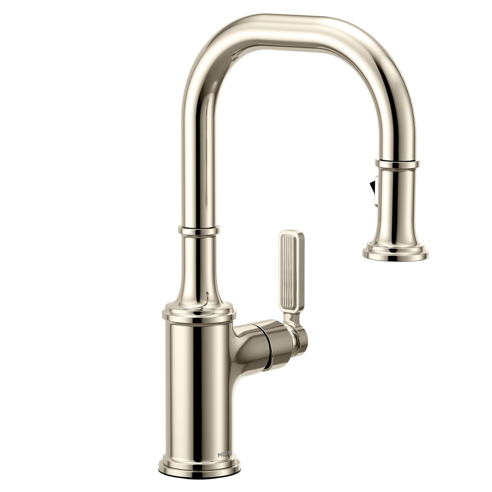 Moen Smyth 1.5 GPM Single Hole Bar Faucet Polished Nickel