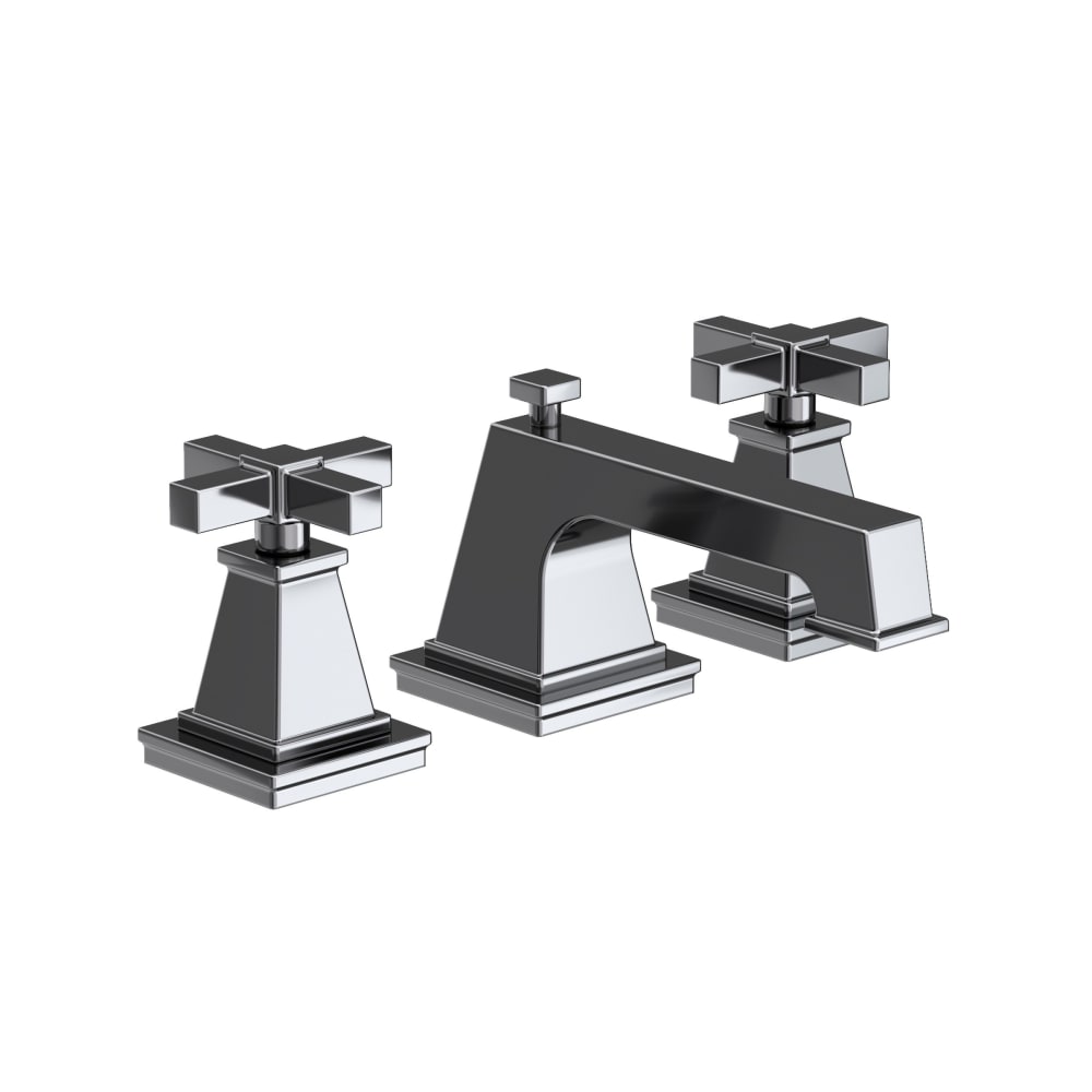 Malvina 1.2 GPM Widespread Bathroom Faucet with Pop-Up Drain Assembly with Cross Handles