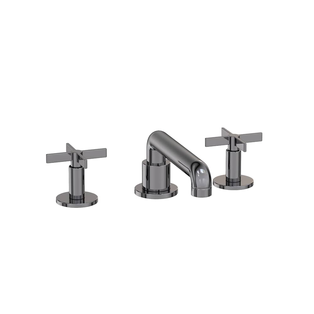Tolmin 1.2 GPM Widespread Bathroom Faucet with Cross Handles and Angled Spout