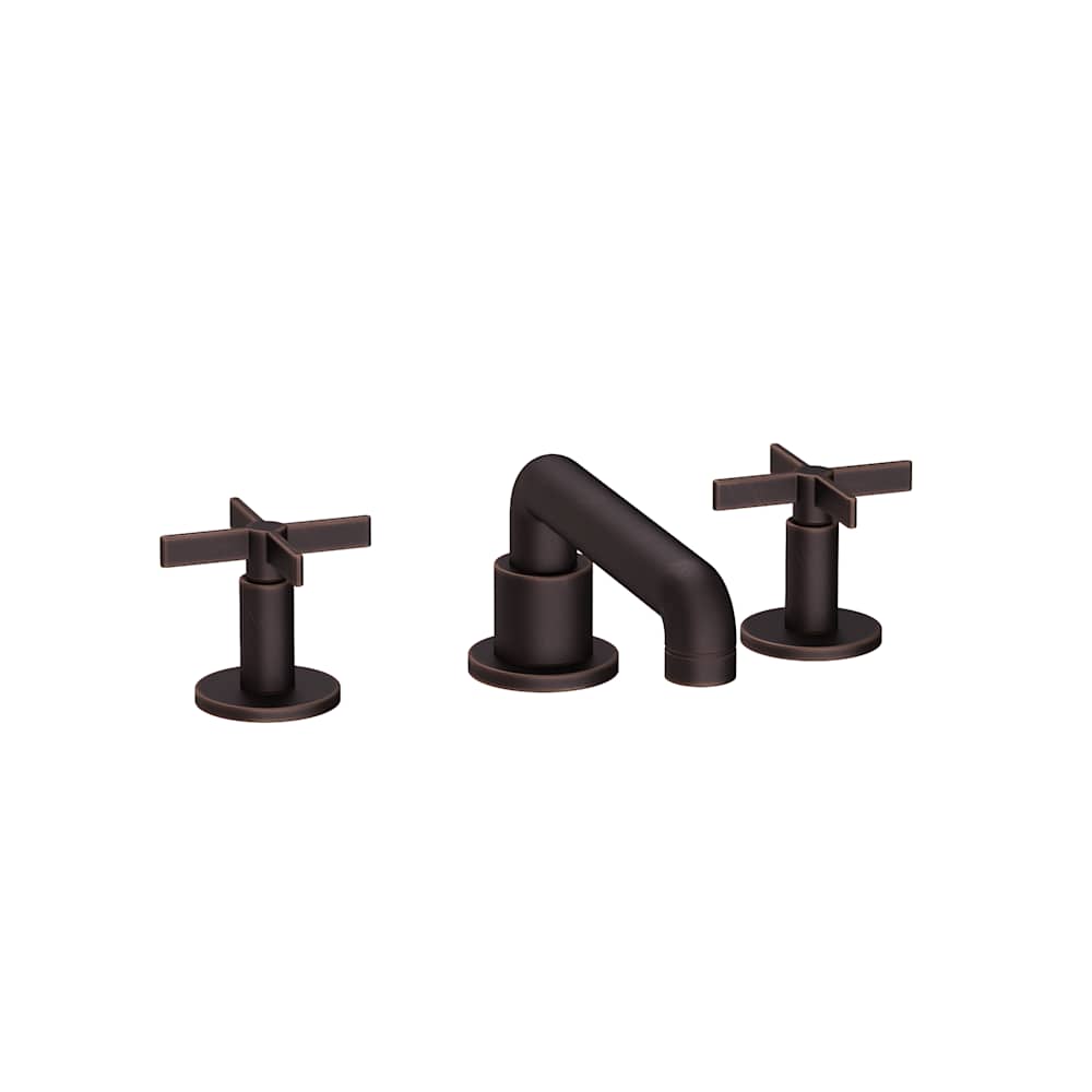Tolmin 1.2 GPM Widespread Bathroom Faucet with Cross Handles and Angled Spout