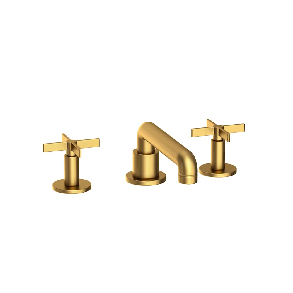Tolmin 1.2 GPM Widespread Bathroom Faucet with Cross Handles and Angled Spout