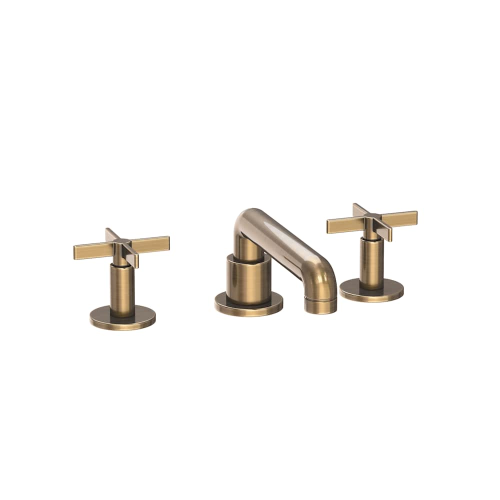 Tolmin 1.2 GPM Widespread Bathroom Faucet with Cross Handles and Angled Spout