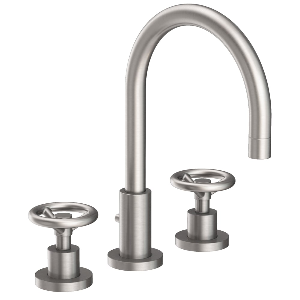 Slater 1.2 GPM Widespread Bathroom Faucet with Pop-Up Drain Assembly and Wheel Handles