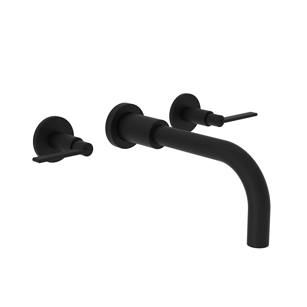 Tolmin 1.2 GPM Wall Mounted Widespread Bathroom Faucet with Lever Handles