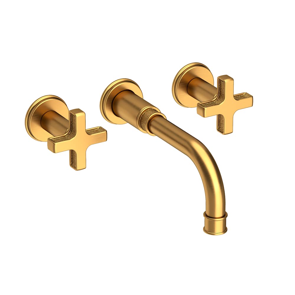 Griffey 1.2 GPM Wall Mounted Widespread Bathroom Faucet with Cross Handles