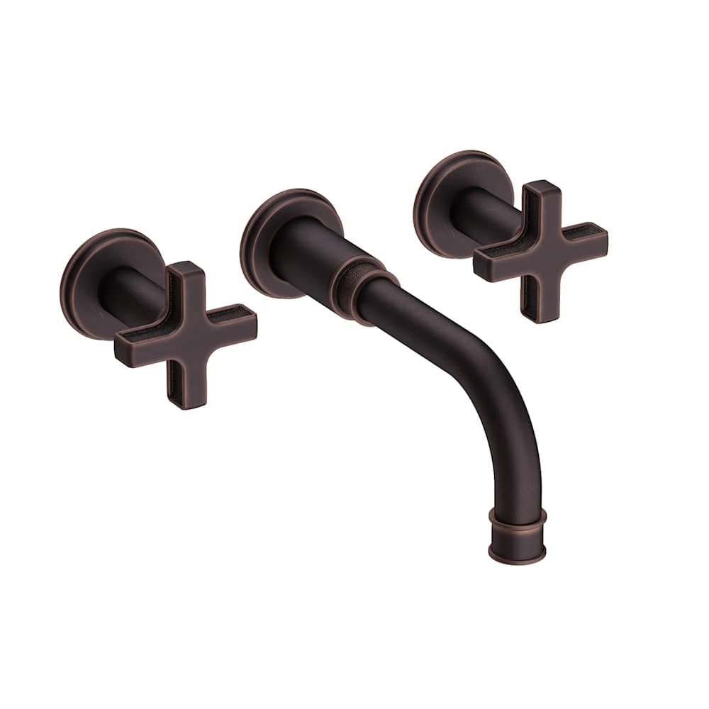 Griffey 1.2 GPM Wall Mounted Widespread Bathroom Faucet with Cross Handles