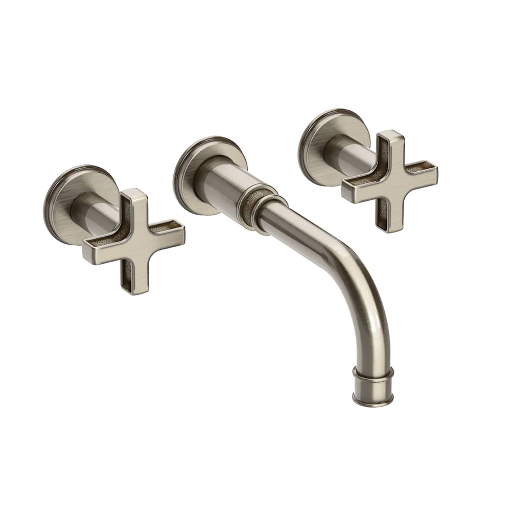 Griffey 1.2 GPM Wall Mounted Widespread Bathroom Faucet with Cross Handles