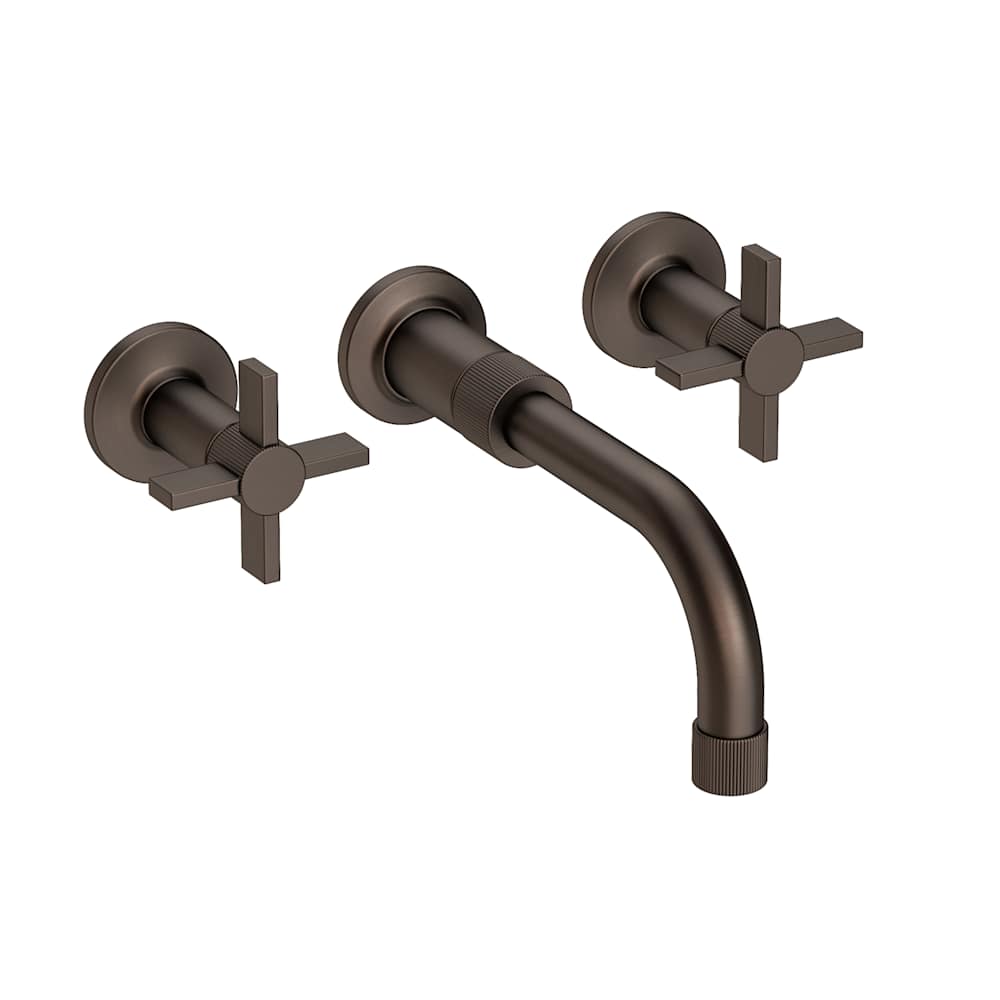 Pardees 1.2 GPM Wall Mounted Widespread Bathroom Faucet with Cross Handles